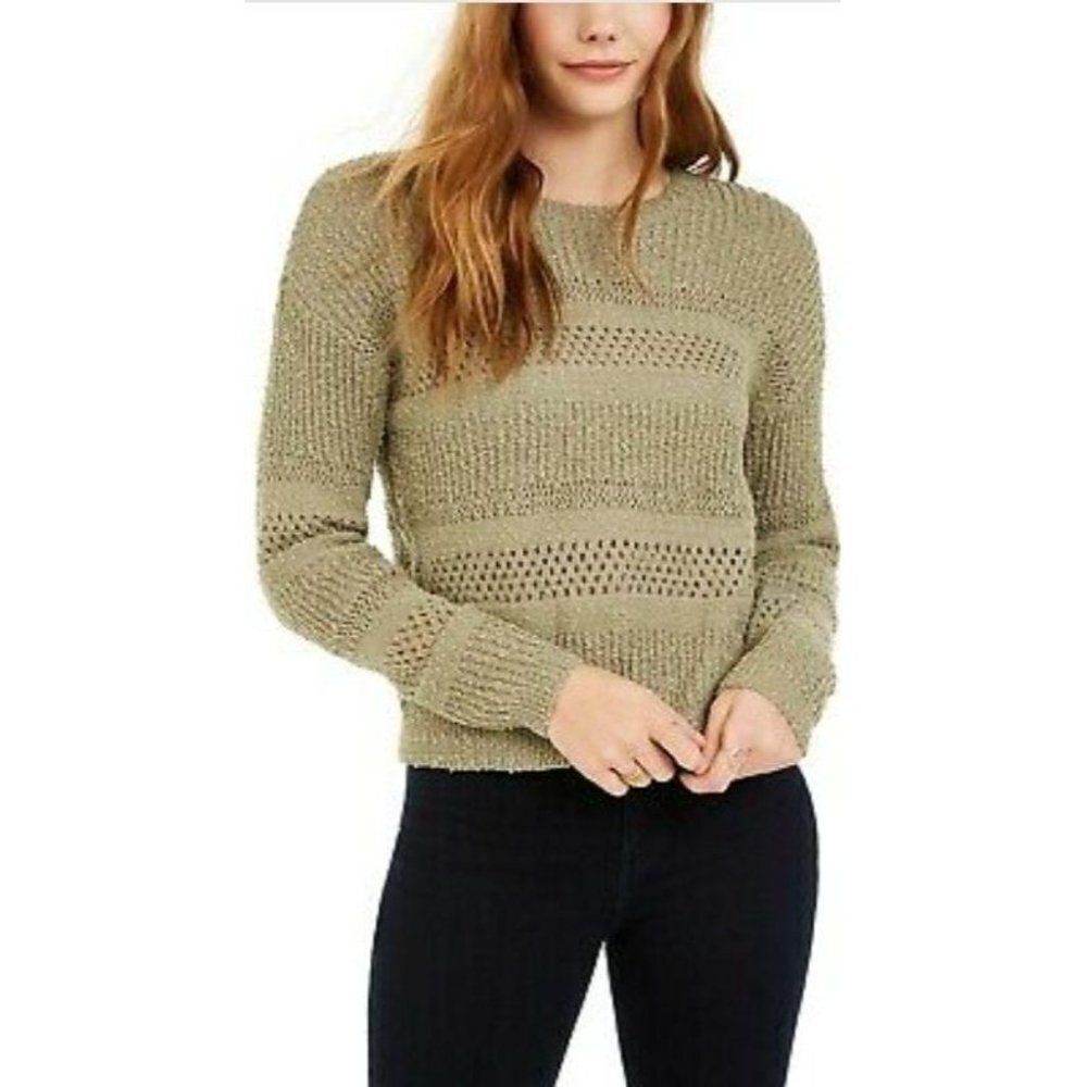 Hooked up Long Sleeve Novelty Stitch Sweater